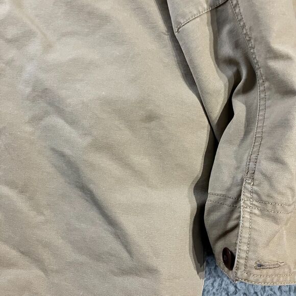 LL Bean Jacket Mens Large Tan Barn Chore Utility‎ Quilted Field Coat Thinsulate - Picture 12 of 12